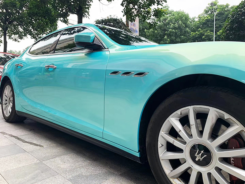 Gloss Magic Coral Sky Blue Vinyl Car Wrapping