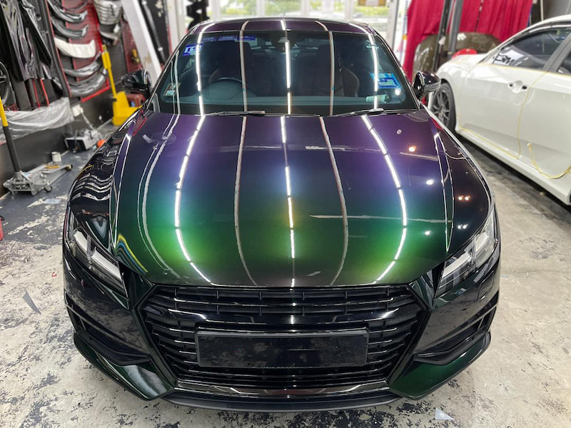 Ultra Gloss Demon Green Vehicle Wrap Film